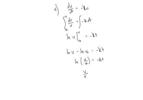 2-suppose-that-a-body-moves-through-a-resisting-medium-with-resistance-proportional-to-its-velocity-u-so-that-dvldt-kv-a-show-that-its-velocity-and-position-at-time-t-are-given-by-kt-vt-voe-28677