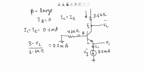 661-for-the-circuits-in-figp661-find-values-for-the-labeled-node-voltages-and-branch-currents-assume-to-be-very-high-3-v-3-v-36-k-36-k-ov-43-k-ww-47-k-5-ma-3-v-a-b-fiqurep661-19034