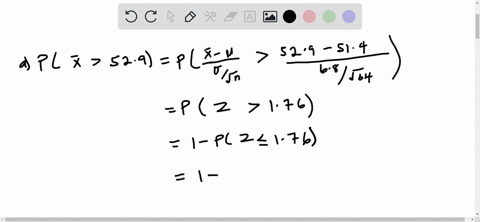 a-random-sample-of-size-64-is-taken-from-a-normal-population-with-514-and-68-what-is-the-prob-ability-that-the-mean-of-the-sample-will-a-exceed-529b-fall-between-505-and-523c-be-less-than-50-64375