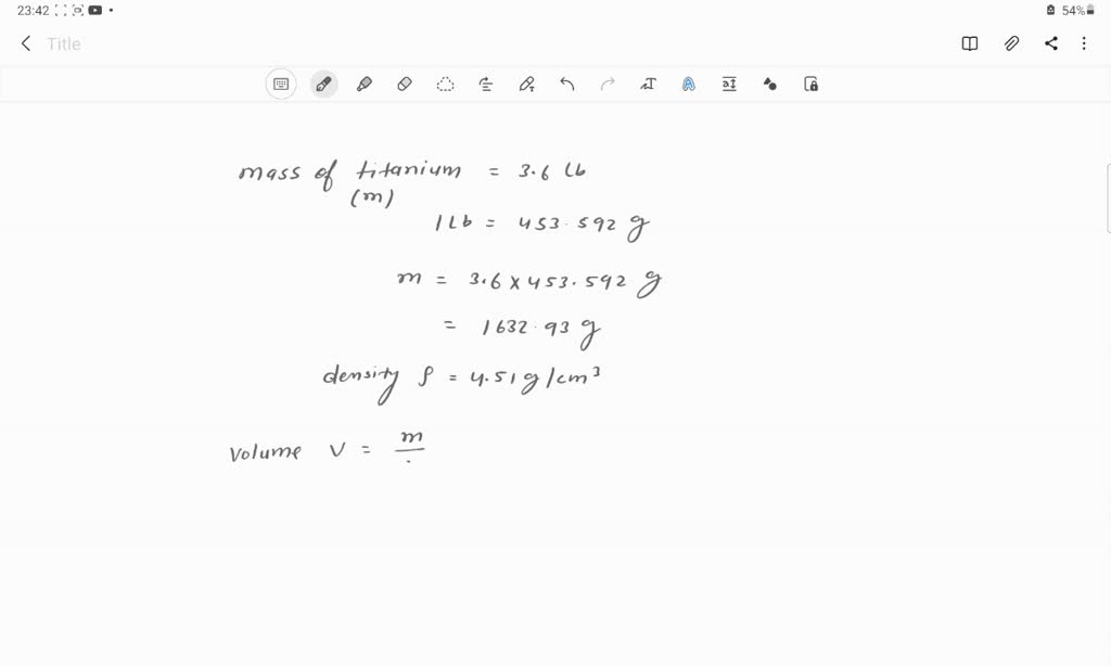 solved-calculate-the-volume-of-22-36-g-of-titanium-density-4-540-g