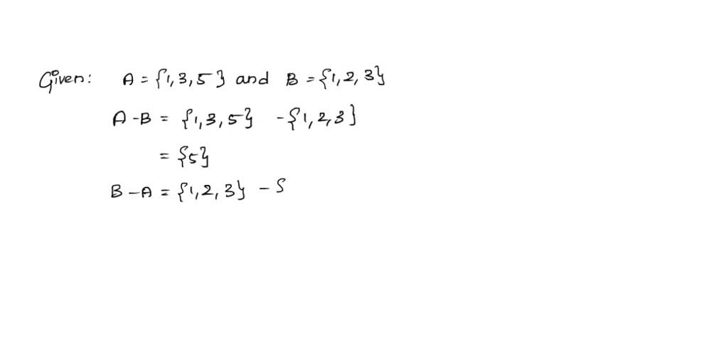 SOLVED: The Symmetric Difference Of Sets A And B; Denoted By A4 B, Is ...