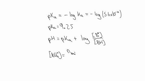 what-is-the-nh4-nh3-pka-and-ph-of-a-buffer-solution-which-is-composed-of-100-ml-of-020-m-nh4cl-and-200-ml-of-010-m-nh3-ka-for-nh4-56-x-10-10