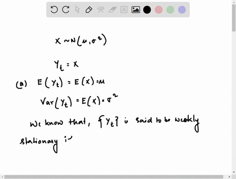let-x-have-a-distribution-with-mean-and-variance-2-and-let-yt-x-for-all-t-a-show-that-yt-is-strictly-and-weakly-stationary-b-find-the-autocovariance-function-for-yt-c-sketch-a-typical-time-p-45173