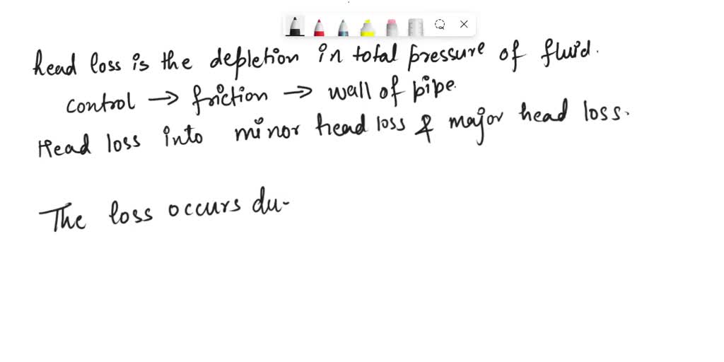 SOLVED What is minor loss in pipe flow? How is the minor loss coefficient KL defined?