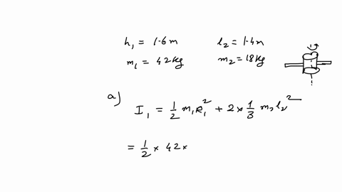 an-ice-skater-starts-spinning-on-a-vertical-axis-when-she-has-her-arms-fully-extended-she-is-spinning-once-every-3-seconds-her-arms-span-is-equal-to-14-meters-a-calculate-the-moment-of-inert-45156