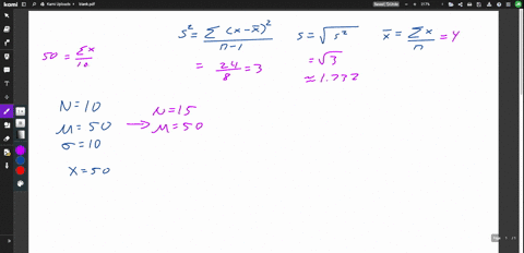 calculate-the-variance-and-the-standard-deviation-for-the-following-sample-data-points-scores-3247536-distribution-ofn-10-scores-has-hl-50-and-0-10-if-another-five-individuals-all-with-score-02537