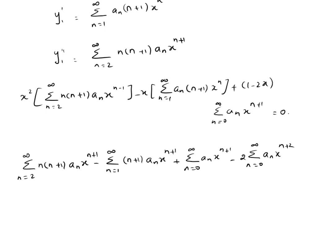 SOLVED: The coefficient recursion relation of the solution y(1)=sum(n=0 ...