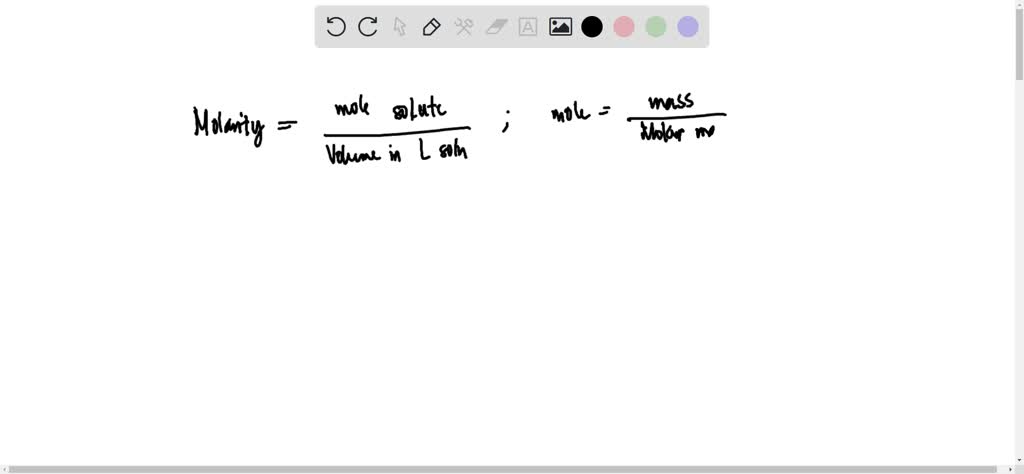 SOLVED: What is the molarity of the solution that was prepared by ...