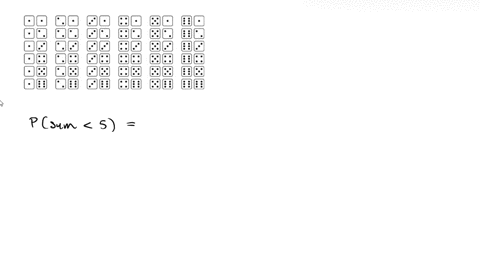 two-pair-of-dice-numbered-1-through-6-are-rolled-what-is-the-probability-of-getting-a-sum-less-than-5