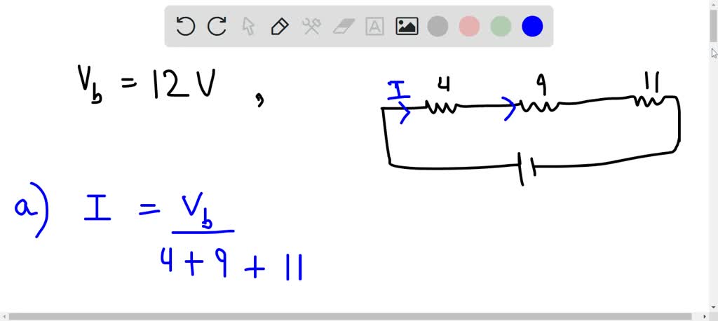 SOLVED: A 12 V battery is connected in a circuit having three series ...