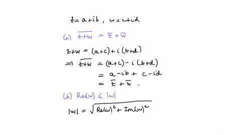 1-for-complex-numbers-z-a-ib-and-w-c-id-verify-the-following-statements-a-2-w-2-b-rew-wg-hint-recall-that-c-ic-for-c-r-c-zw-zw-2-rezw-28358