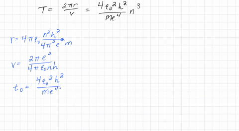 an-electron-is-in-the-n-th-bohr-orbit-of-the-hydrogen-atom-a-show-that-the-period-of-the-electron-is-15815