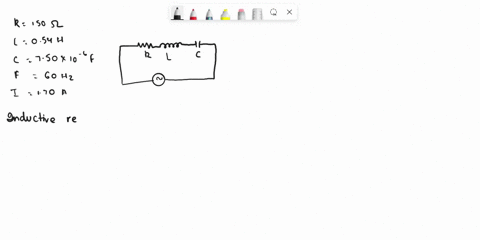 an-rlc-series-circuit-is-constructed-with-r-1500-c-750-f-and-l-054-h-the-circuit-is-connected-to-an-ac-generator-with-a-frequency-of-600-hz-that-delivers-a-maximum-current-of-170-a-to-the-ci-42332
