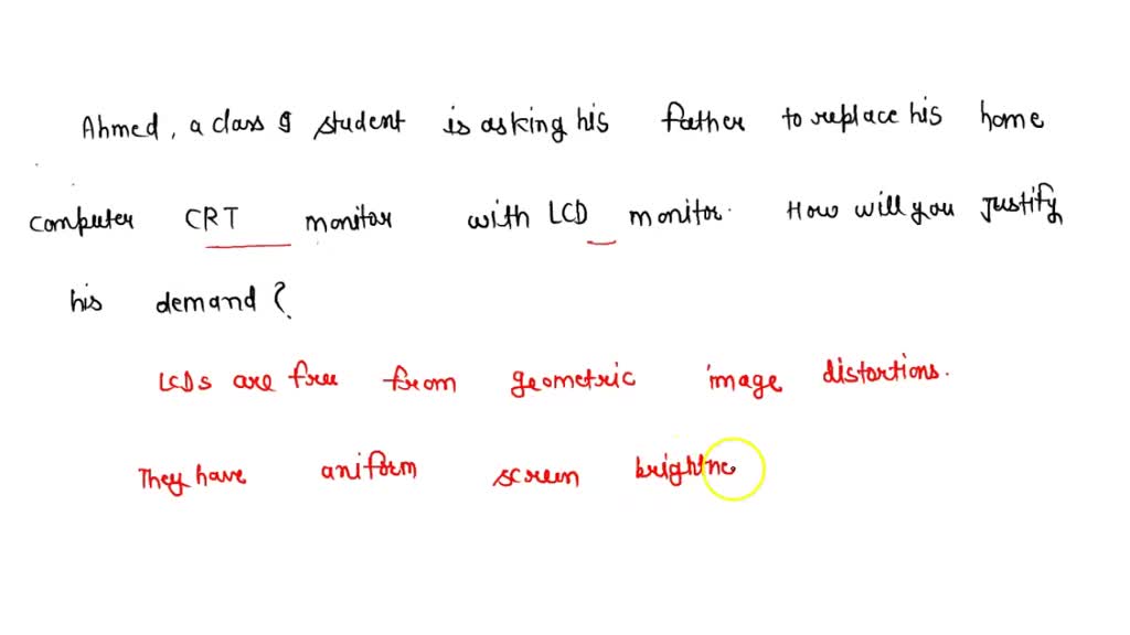 Ahmed a class 9 student is asking his father to replace his home