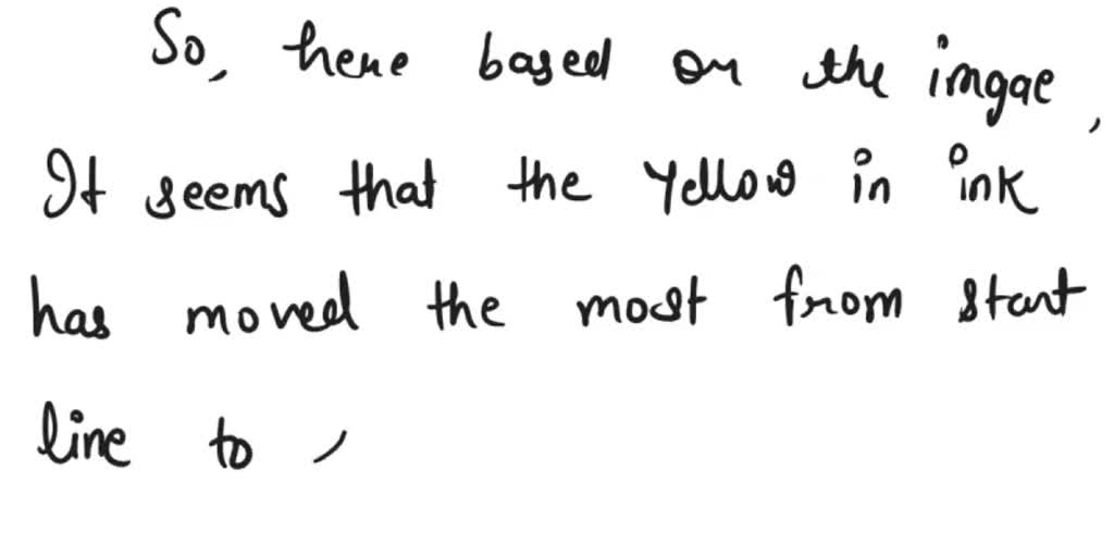 SOLVED Q3. A student used paper chromatography to investigate the