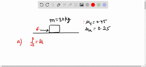 1-a-30-kg-rests-on-a-horizontal-surface-what-is-the-minimum-horizontal-force-that-is-required-to-cause-the-box-to-begin-to-slide-if-the-coefficient-of-static-friction-is-045-what-is-the-acceleration-o