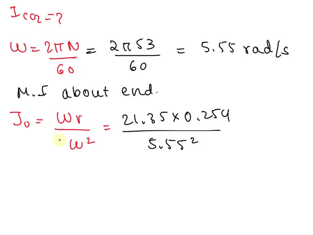 SOLVED A connecting rod weighing 21.35 N oscillates 53 times in one