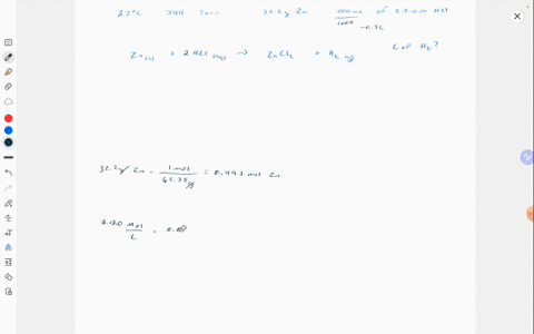 calculate-the-volume-in-liters-of-h2-gas-produced-at-27-degrees-celsius-and-744-torr-from-the-reaction-of-322-g-of-zn-with-500ml-of-220-m-hcl-unbalanced-equation-zns-hclaq-zncl2aq-h2g-56829