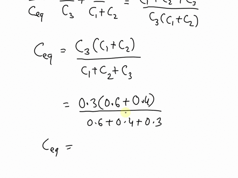 in-the-circuit-below-find-the-total-capacitance-the-charge-on-3-and-the-voltage-on-2-if-the-total-voltage-is-12-v-c1-06f-c2-04f-and-c3-03f