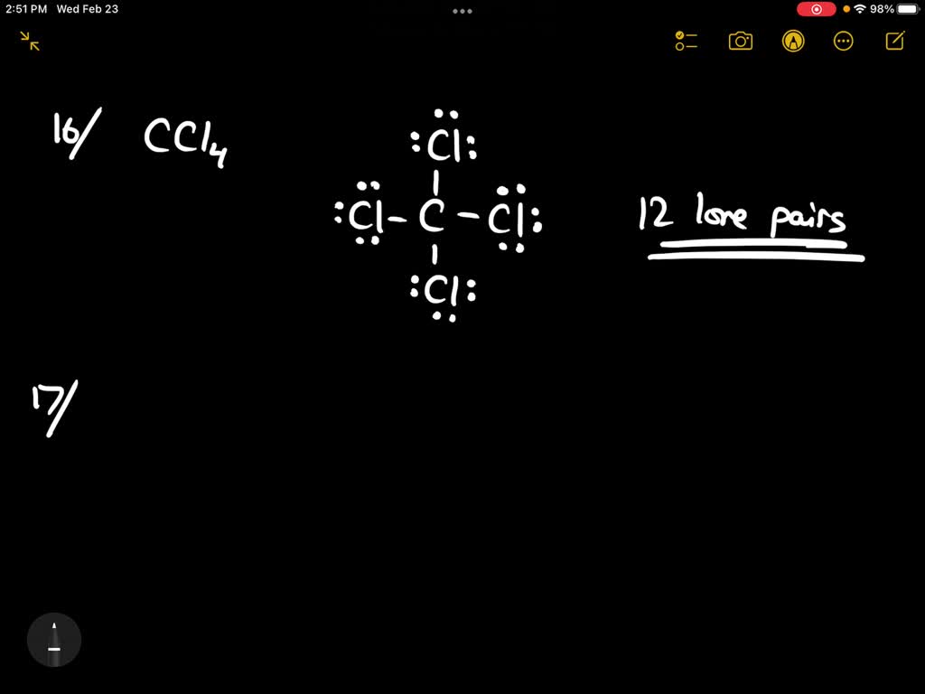 electron geometry chart of ccl4