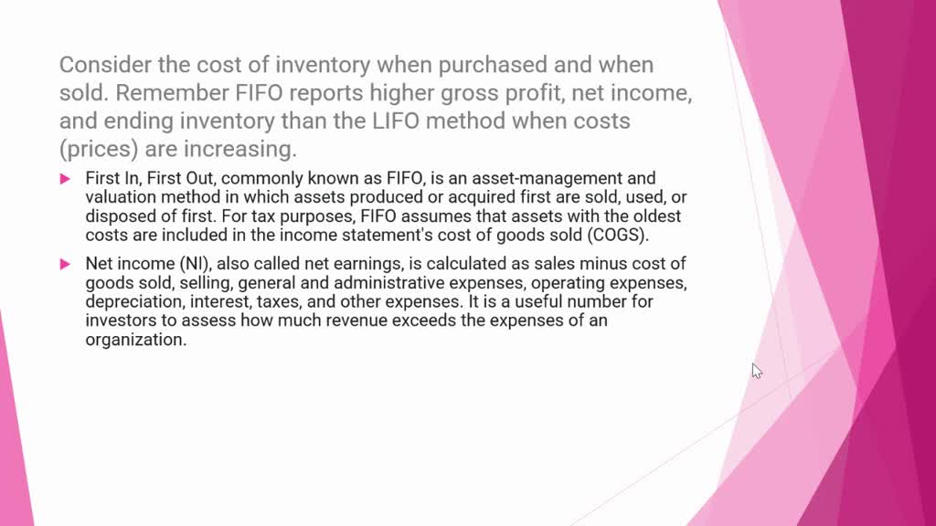 SOLVED How do you calculate the cost of goods sold using the last in