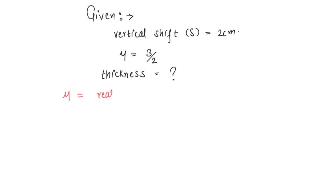 SOLVED: A dot on a paper appears to be raised by 2 cm when viewed ...