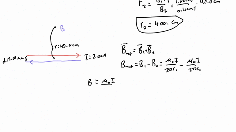 the-magnetic-field-400-cm-away-from-a-long-straight-wire-carrying-current-200-a-is-100-t-a-at-what-distance-is-it-0100-t-b-at-one-instant-the-two-conductors-in-a-long-household-extension-cor-90039