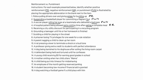 1-20-reinforcement-vspunishment-instructionsfor-each-example-presented-belowidentify-whether-positive-reinforcement-prnegative-reinforcement-nror-punishment-pun-is-illustrated-by-placing-the-34381