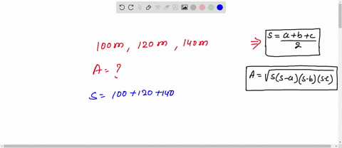 the-sides-of-the-triangle-are-100m-120m-140m-find-the-area-54928