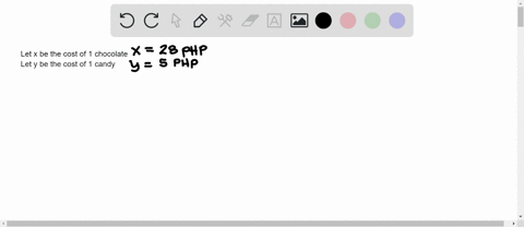 solve-and-graph-the-problem-using-linear-inequalities-on-two-variables-mary-and-rose-ought-to-buy-some-chocolates-and-candies-mary-paid-php-190-for-5-bars-of-chocolates-and-10-pieces-of-cand-39243