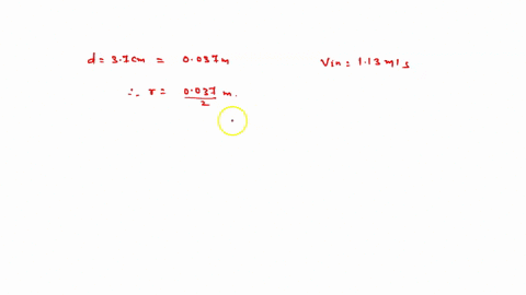 Determine the mass flow rate of water in kgs through a pipe...