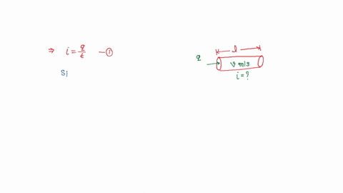 if-q-coulombs-of-charge-travel-through-a-conductor-of-length-m-with-a-velocity-of-v-ms-what-is-the-current-flowing-through-the-conductor