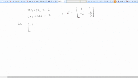 use-the-given-inverse-of-the-coefficient-matrix-to-solve-the-following-system-7x1-3x2-6x1-3x2-2-2-3-select-the-correct-choice-below-and-if-necessary-fill-in-the-answer-boxes-to-complete-your-95207