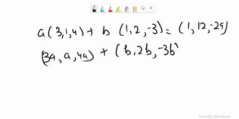 show-that-the-vector-1-12-29-can-be-written-as-a-linear-combination-of-3-1-4-and-1-2-3-92477