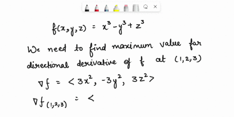 let-fxyz-x3-y3z3-find-the-maximum-value-for-the-directional-derivative-of-f-at-the-point-123-63488