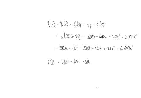 if-cx-16000-600x-42x2-0004x3-is-the-cost-function-and-px-3000-9x-is-the-demand-function-find-the-production-level-that-will-maximize-profit-hint-if-the-profit-is-maximized-then-the-marginal-71406
