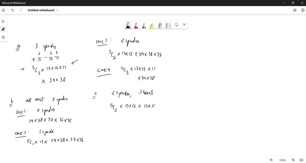SOLVED: Suppose that you draw five cards from a standard deck of 52 ...