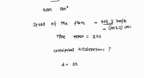 an-airplane-is-flying-north-it-makes-a-gradual-180-turn-at-any-instant-the-turning-angle-is-less-than-90-at-constant-speed-of-4033-km-h-changing-its-direction-of-travel-from-north-through-ea-13733