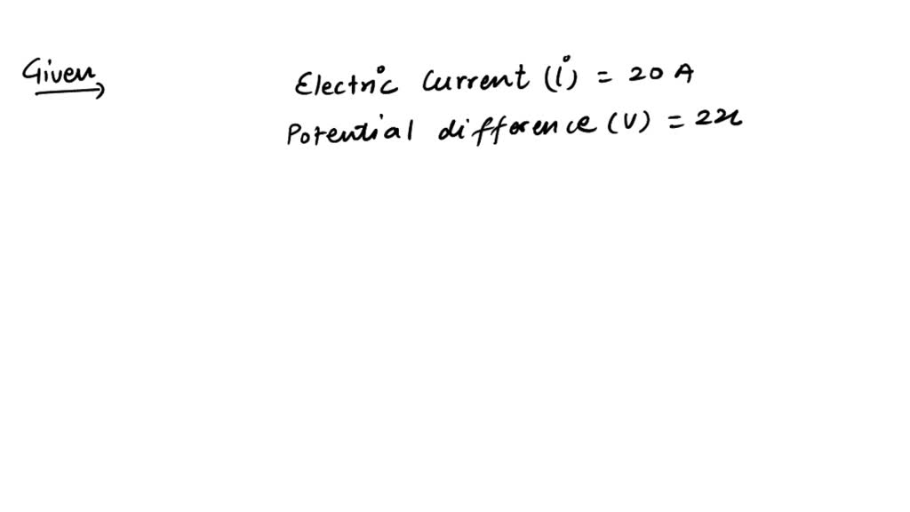 SOLVED What is the resistance of an electric are lamp when hot, if the