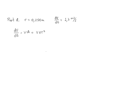 water-is-flowing-in-a-circular-pipe-varying-cross-sectional-area-and-at-all-points-the-water-completely-fills-the-pipe-part-a-at-one-point-in-the-pipe-the-radius-is-0250-m-what-is-the-speed-50691