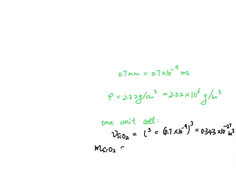 one-crystalline-form-of-silica-sio2-has-a-cubic-unit-cell-and-from-x-ray-diffraction-data-it-is-known-that-the-cell-edge-length-is-0700-nm-if-the-measured-density-is-232-gcm3-how-many-a-si4-65624