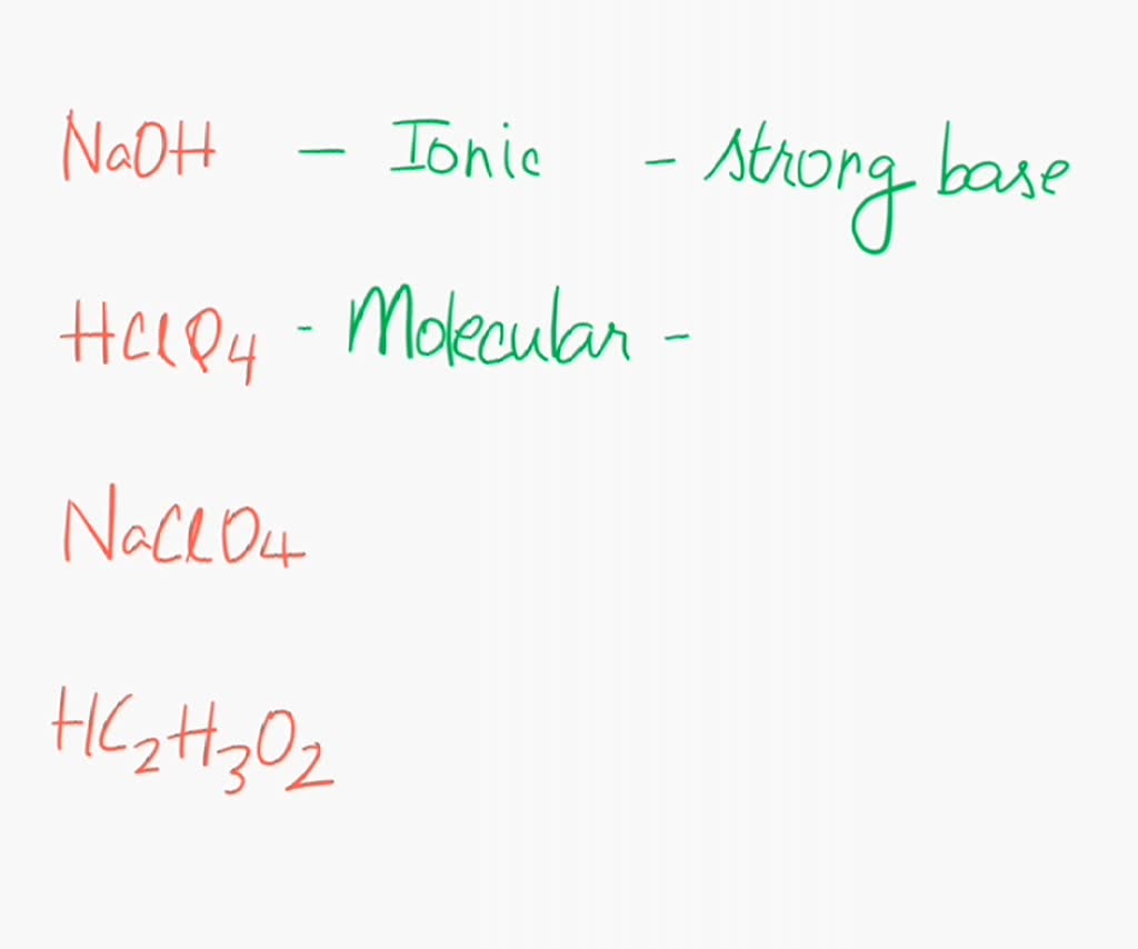 SOLVED Some chemical compounds are listed in the first column of the