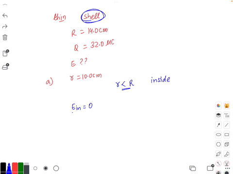 consider-a-thin-spherical-shell-of-radius-140-mathrmcm-with-a-total-charge-of-320-mu-mathrmc-distrib-77245