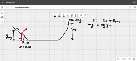 a-block-of-mass-2-kg-slides-down-curved-frictionless-track-and-then-up-a-300-inclined-plane-the-coefficient-of-friction-between-the-block-and-incline-p-010-use-energy-methods-to-find-ymax-pr-79973