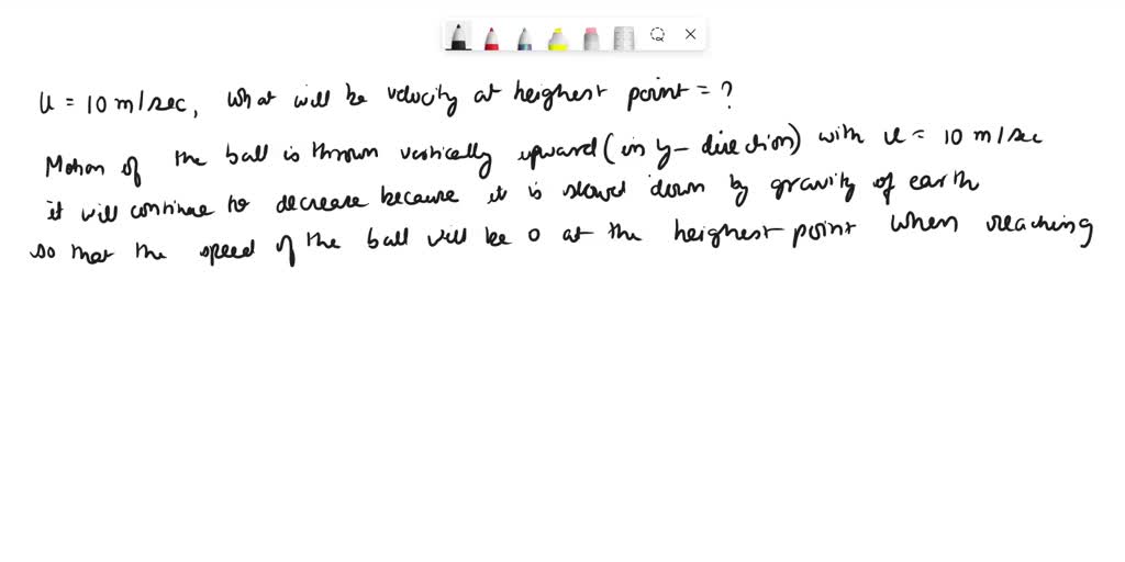 SOLVED Maria throws a ball straight up with an initial velocity of 10