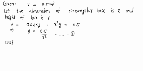 find-the-minimum-surface-area-of-a-rectangular-open-bottom-and-four-sides-no-top-box-with-volume-05m3-21879