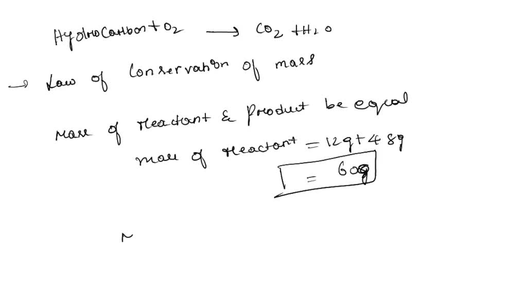 SOLVED Suppose 12 g of natural gas combines with 48 g of oxygen in a