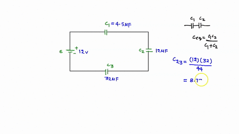 10-three-capacitors-are-connected-in-series-to-a-12-v-battery-as-shown-in-the-diagram-c1-45-uf-cz-12-mf-c3-32-hf-find-the-voltage-across-c3-a-91v-b-513-v-c110-v-d-031v-e_-none-of-the-above-13543