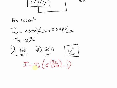 problem-4-consider-a-100-cm2-photovoltaic-cell-with-reverse-saturation-current-io-10-12-acm2-in-full-sun-it-produces-a-short-circuit-current-of-40-macm2-at-25c-find-the-open-circuit-voltage-10905
