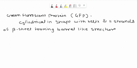 how-does-the-structure-of-gfp-relate-to-the-function-of-the-protein-2-marks-briefly-define-the-terms-i-chromophore-and-ii-fluorophore-how-do-these-terms-differrelate-to-a-chromoprotein-2-mar-20651